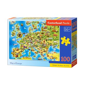 Castorland (B-111060) - "Europakarte" - 100 Teile Puzzle