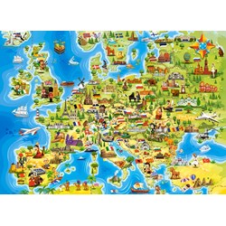 Castorland (B-111060) - "Europakarte" - 100 Teile Puzzle