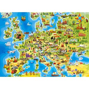 Castorland (B-111060) - "Europakarte" - 100 Teile Puzzle