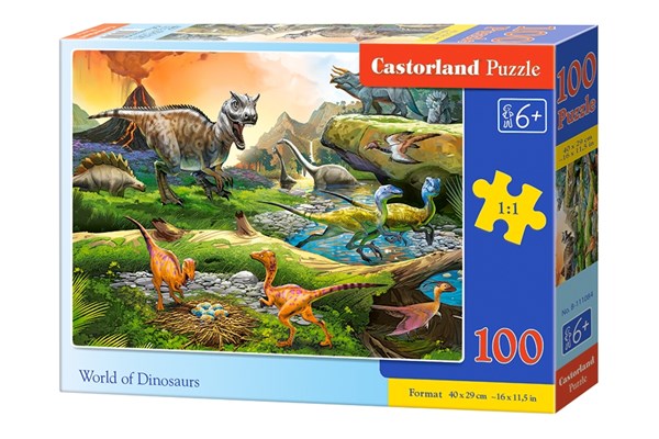 Castorland (B-111084) - "World of Dinosaurs" - 100 Teile Puzzle