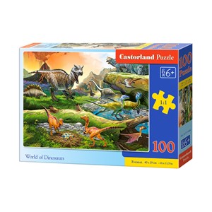 Castorland (B-111084) - "World of Dinosaurs" - 100 Teile Puzzle