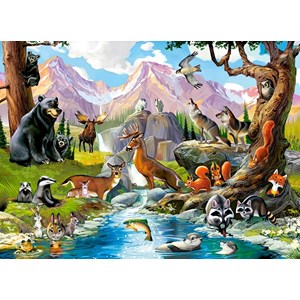 Castorland (B-070091) - "Forest Animals" - 70 Teile Puzzle