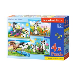Castorland (B-041053) - "Mothers and Babies" - 8 12 15 20 Teile Puzzle