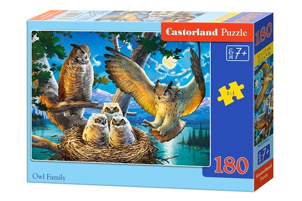 Castorland (B-018437) - "Eulenfamilie" - 180 Teile Puzzle