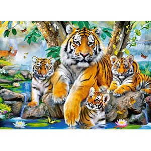 Castorland (B-13517) - "Tiger am Fluss" - 120 Teile Puzzle