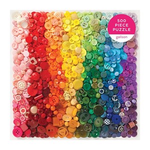 Chronicle Books / Galison (9780735360143) - "Rainbow Buttons" - 500 Teile Puzzle
