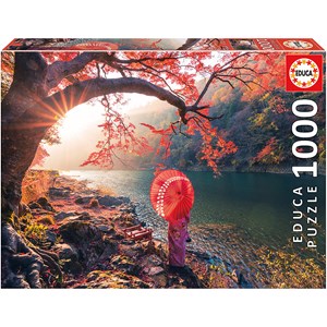 Educa (18455) - "Sonnenuntergang am Katsura Fluss" - 1000 Teile Puzzle