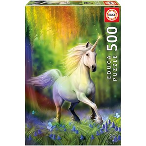 Educa (18448) - Anne Stokes: "Einhornglück" - 500 Teile Puzzle