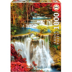 Educa (18461) - "Idyllischer Wasserfall" - 1000 Teile Puzzle