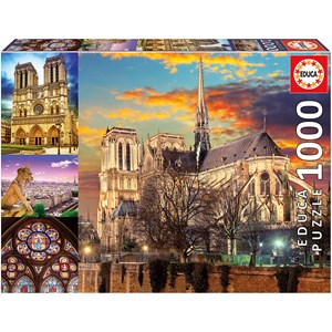 Educa (18456) - "Notre Dame, Kollage" - 1000 Teile Puzzle