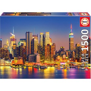 Educa (18466) - "Manhattan bei Nacht" - 1500 Teile Puzzle