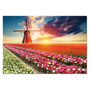 Educa (18465) - "Windmühle im Tulpenfeld" - 1500 Teile Puzzle