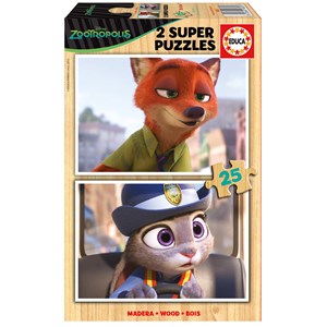 Educa (16803) - "Zoomania, Nick und Judy" - 25 Teile Puzzle