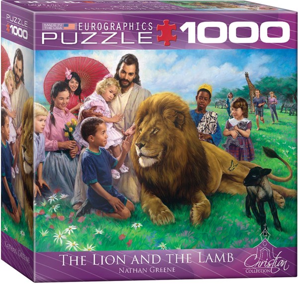 Eurographics (8000-0345) - Nathan Greene: "Jesus, der Löwe und das Lamm" - 1000 Teile Puzzle