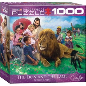 Eurographics (8000-0345) - Nathan Greene: "Jesus, der Löwe und das Lamm" - 1000 Teile Puzzle