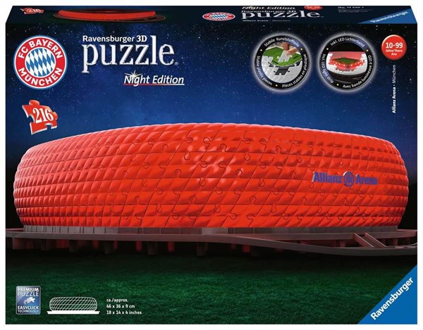 Ravensburger (12530) - "Allianz Arena bei Nacht" - 216 Teile Puzzle