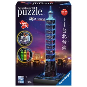 Ravensburger (11149) - "Taipei 101 bei Nacht" - 216 Teile Puzzle