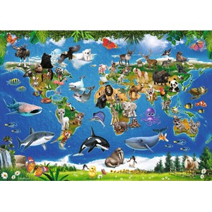 Ravensburger (05555) - "Tiere rund um die Welt" - 24 Teile Puzzle