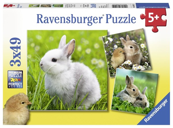Ravensburger (08041) - "Niedliche Häschen" - 49 Teile Puzzle