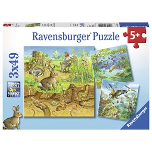 Ravensburger (08050) - "Tiere in ihren Lebensräumen" - 49 Teile Puzzle