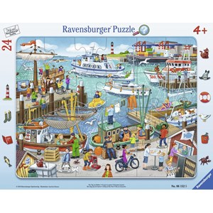 Ravensburger (06152) - "Ein Tag am Hafen" - 24 Teile Puzzle