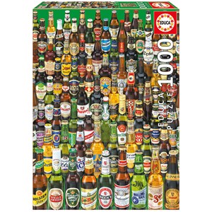 Educa (12736) - "Bier aus aller Welt" - 1000 Teile Puzzle