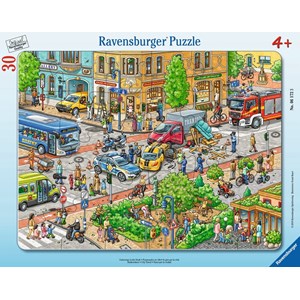 Ravensburger (06172) - "Unterwegs in der Stadt" - 30 Teile Puzzle