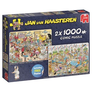 Jumbo (19083) - Jan van Haasteren: "Food Frenzy" - 1000 Teile Puzzle