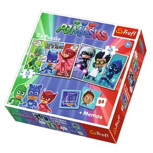 Trefl (90710) - "PJMasks + Memo" - 30 48 Teile Puzzle