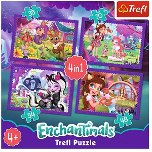 Trefl (34305) - "Enchantimals" - 35 48 54 70 Teile Puzzle