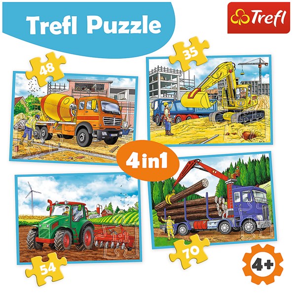 Trefl (34298) - "Fahrzeuge" - 35 48 54 70 Teile Puzzle