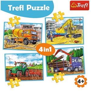 Trefl (34298) - "Fahrzeuge" - 35 48 54 70 Teile Puzzle
