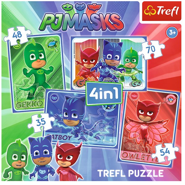 Trefl (34291) - "Catboy and the team" - 35 48 54 70 Teile Puzzle