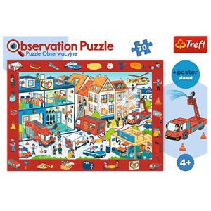 Trefl (15537) - "Feuerwehr" - 70 Teile Puzzle