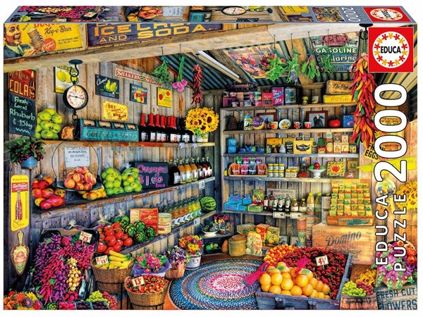 Educa (17128) - Aimee Stewart: "Lebensmittelmarkt" - 2000 Teile Puzzle