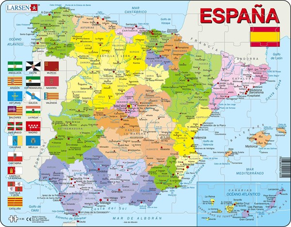 Larsen (K85-ES) - "Spanien" - 70 Teile Puzzle