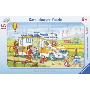 Ravensburger (06170) - "Krankenwagen im Einsatz" - 15 Teile Puzzle