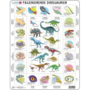 Larsen (HL9-DE) - "Fascinating Dinosaurs - DE" - 35 Teile Puzzle
