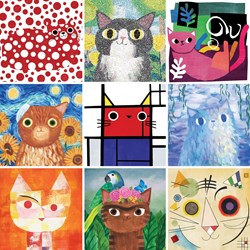 Chronicle Books / Galison (9780735361072) - "Artsy Cats" - 500 Teile Puzzle