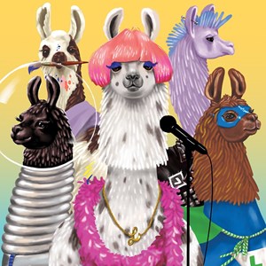 Chronicle Books / Galison (9780735361102) - "Llama Rama" - 500 Teile Puzzle