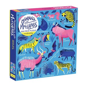 Chronicle Books / Galison (9780735360778) - "Mammals with Mohawks" - 500 Teile Puzzle