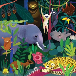 Chronicle Books / Galison (9780735360761) - "Jungle Illuminated" - 500 Teile Puzzle