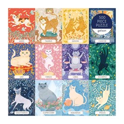 Chronicle Books / Galison (9780735357068) - "Cat Zodiac" - 500 Teile Puzzle