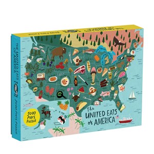 Chronicle Books / Galison (9780735355989) - "Lebensmittelkarte von Amerika" - 1000 Teile Puzzle