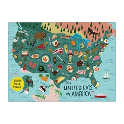 Chronicle Books / Galison (9780735355989) - "Lebensmittelkarte von Amerika" - 1000 Teile Puzzle