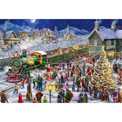 Jumbo (11268) - "Zugfahrt mit dem Weihnachtsmann" - 1000 Teile Puzzle