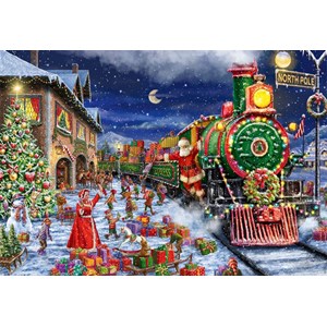 Jumbo (11268) - "Zugfahrt mit dem Weihnachtsmann" - 1000 Teile Puzzle