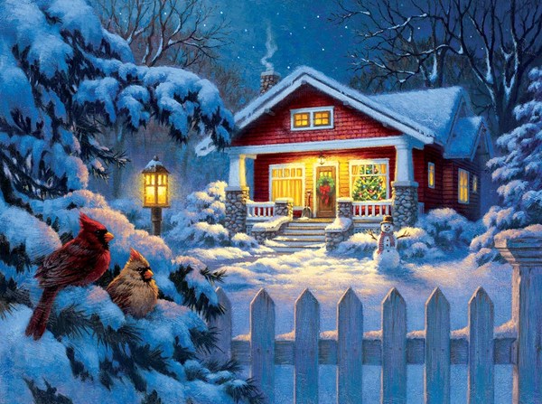 SunsOut (55989) - Corbert Gauthier: "Christmas Bungalow" - 1000 Teile Puzzle