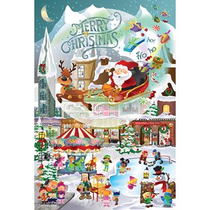 SunsOut (32210) - "A Christmas Village for All Ages" - 625 Teile Puzzle