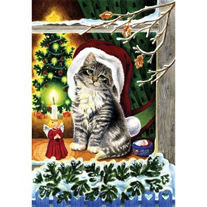 SunsOut (61542) - "A Christmas Kitten" - 300 Teile Puzzle